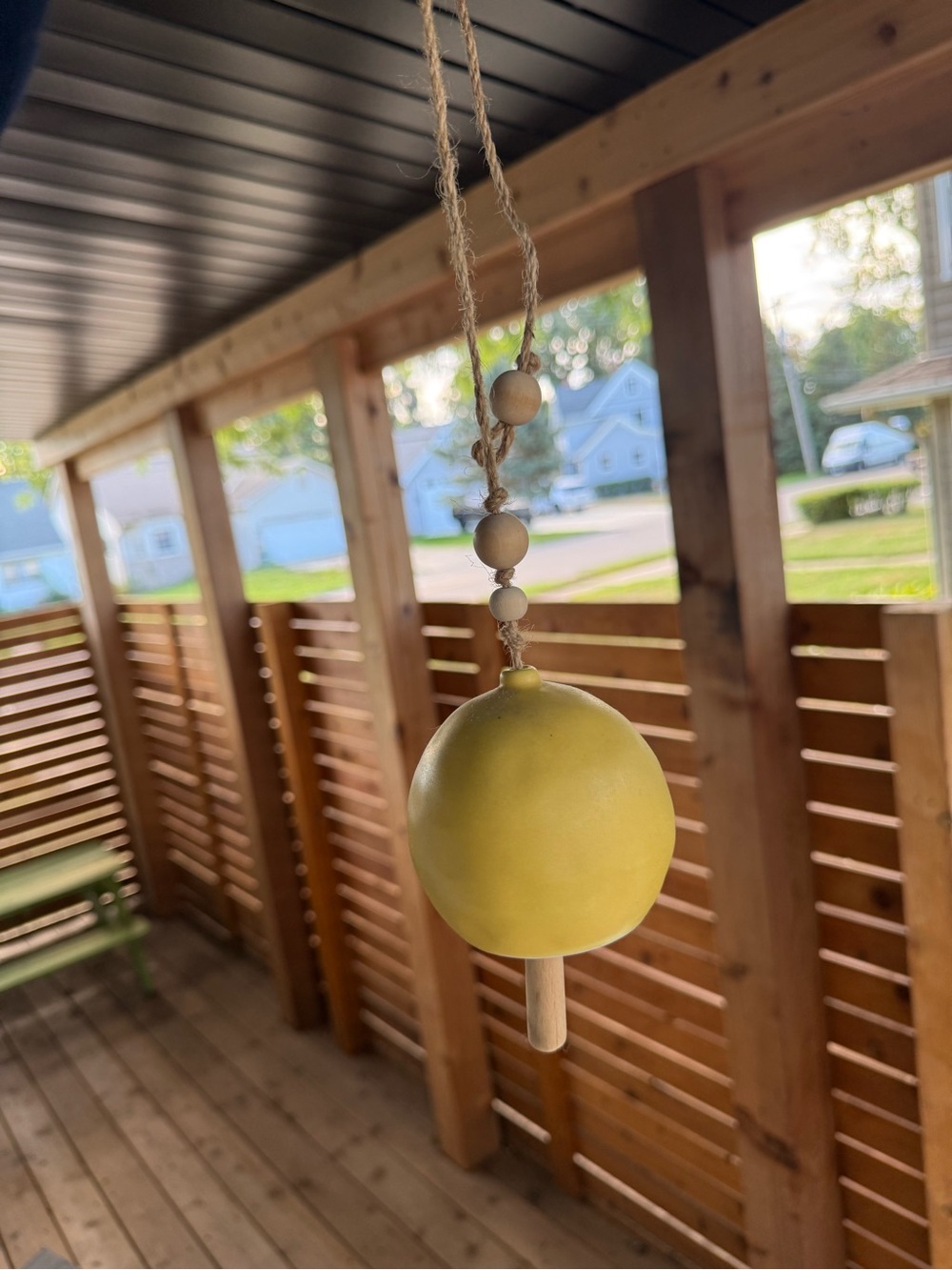 Anthropologie Hanging Ceramic Chime Yellow